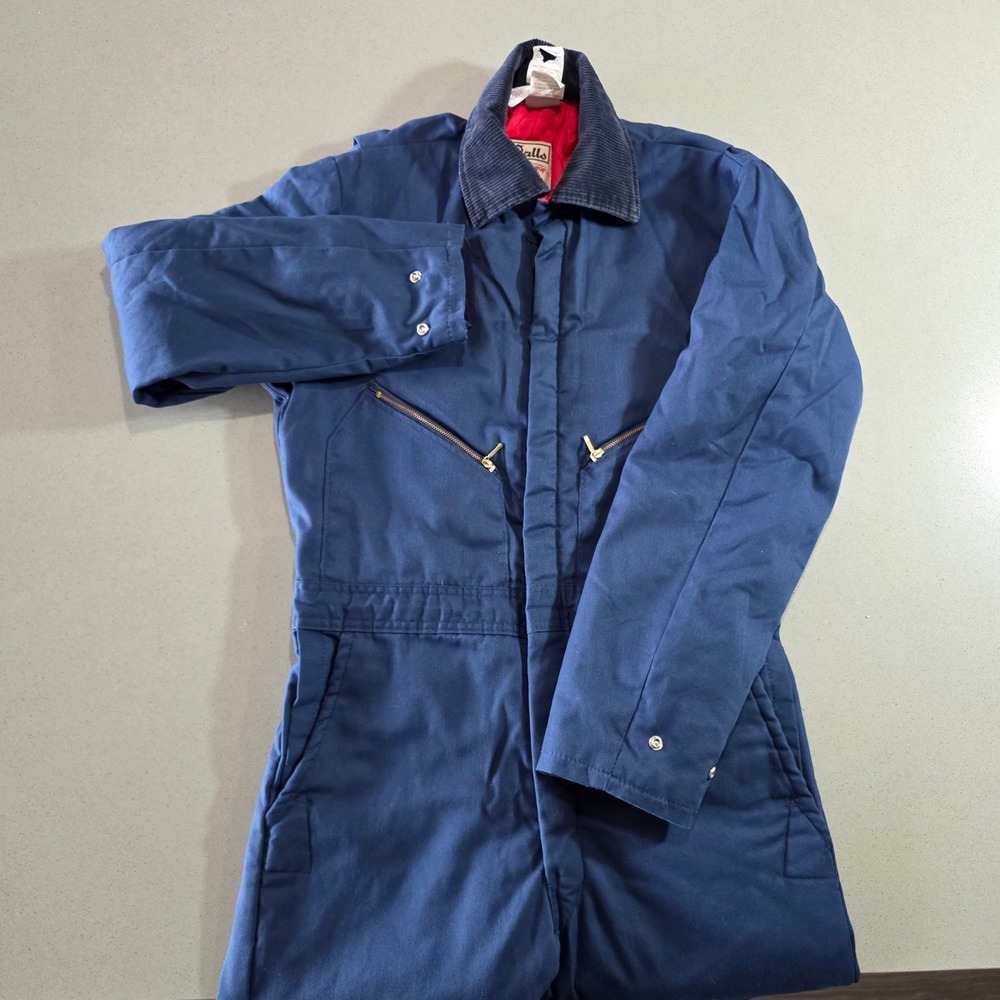 Walls Blizzard-Pruf Insulated Coveralls Navy Blue Medium Regular USA Made